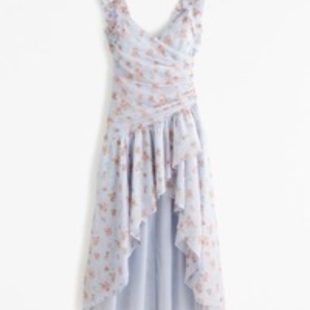 Abercrombie Ruffle Strap High-Low Maxi Dress